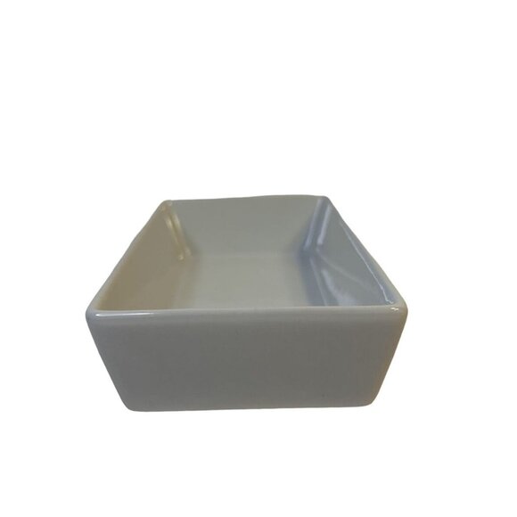 Crate & Barrel Set-2 White Porcelain Rectangular Bowls 7.25"x3.5"x1.25 VHTF - Picture 4 of 9